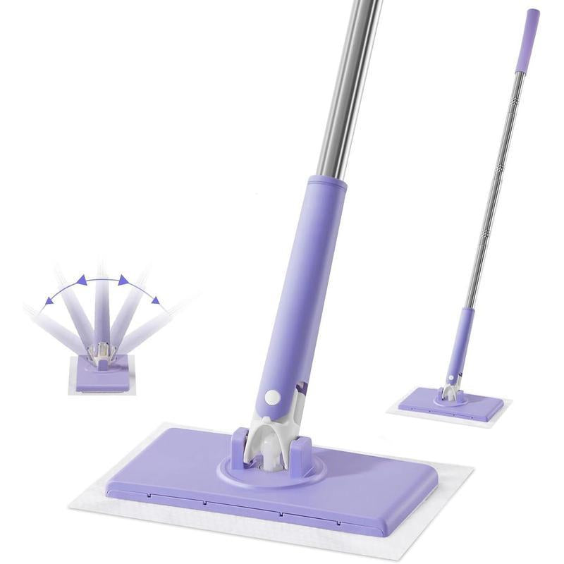 No-Wash Mop, Uses Disposable Face Towel, Hands-Free Replacement, Dry and Wet Multi Surface Floor Cleaner, Bathroom Cleaning