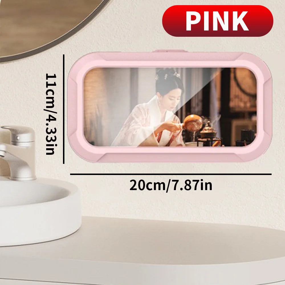 Bathroom Waterproof Phone Holder No Drilling Installation Extendable and Rotatable Suitable for Use during Showering