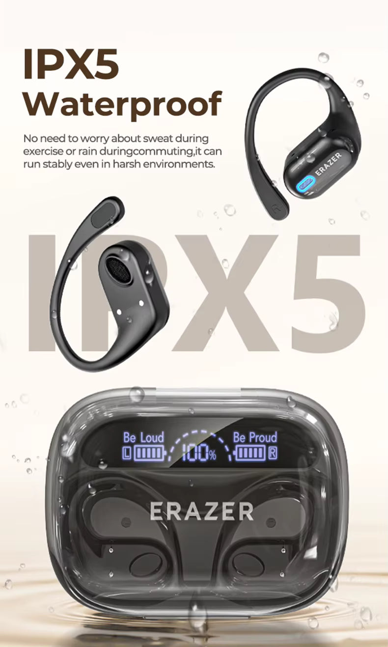 XP18 Bluetooth V6 Earphones 3000Mah Battery Capacity Comfortable Wireless Headphones LED Display Support Charge Phones